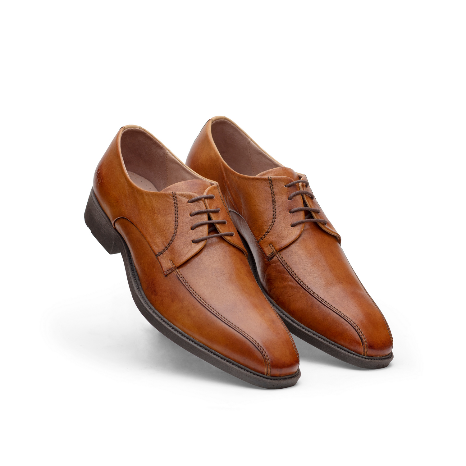 Derby Tan Formal Shoes - MNJ Shoes 