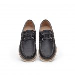 TRU01-BLK Black Boat Shoes for Men
